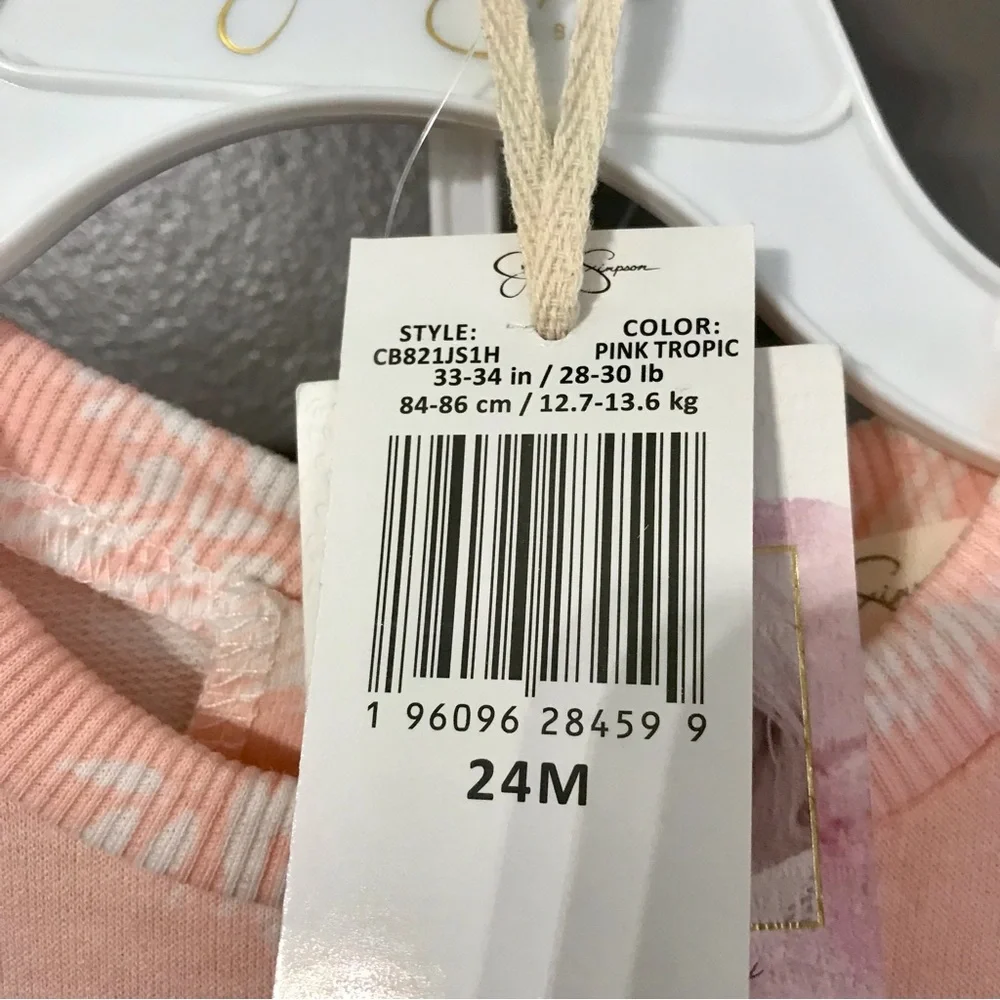 Jessica Simpson baby 24 months pink tropics 2 piece outfit - Picture 8 of 8